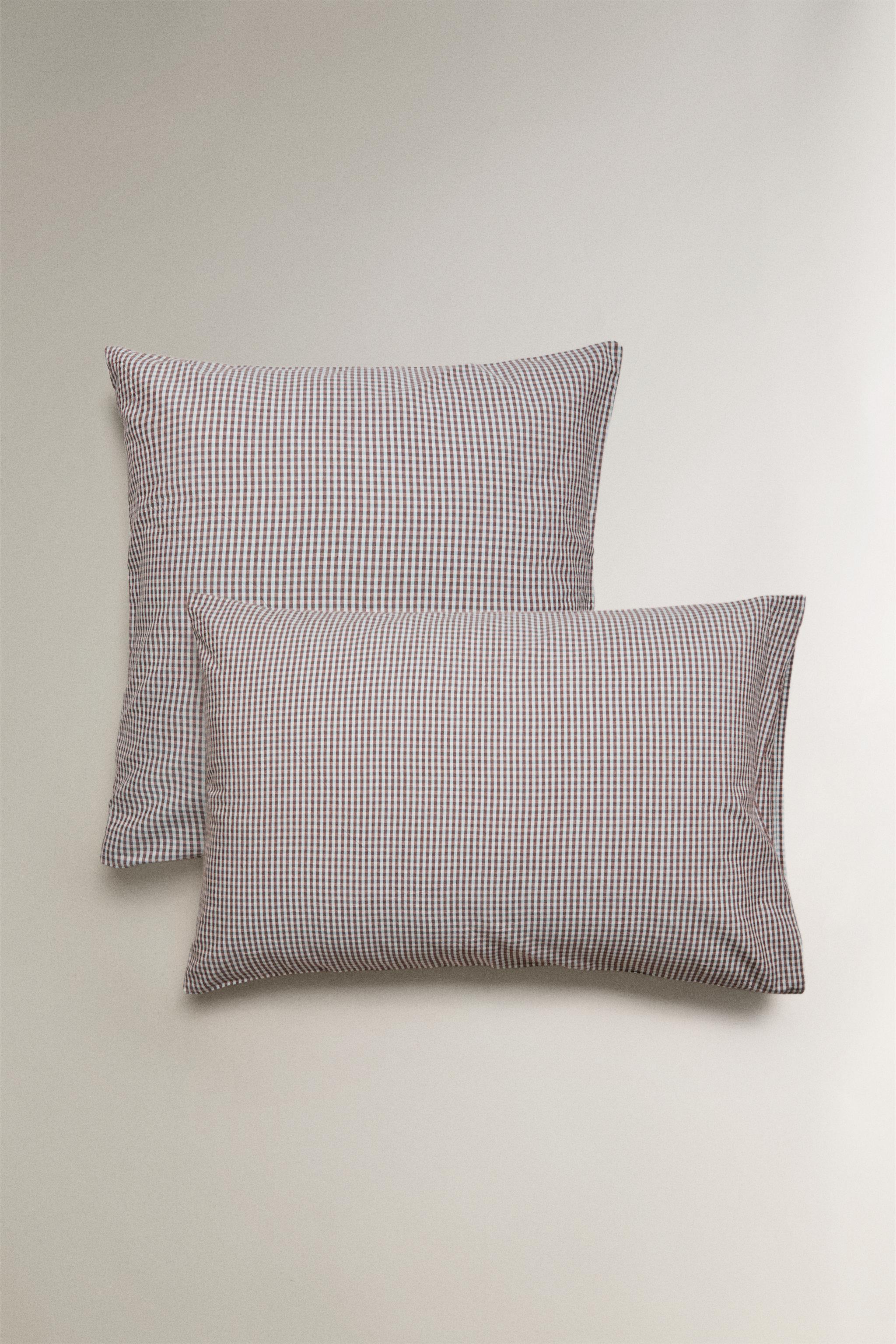 KIDS' YARN-DYED CHECK PILLOWCASE